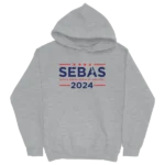 Sebas for President 2024 Grey Hoodie