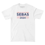 Sebas for President 2024 White Tee