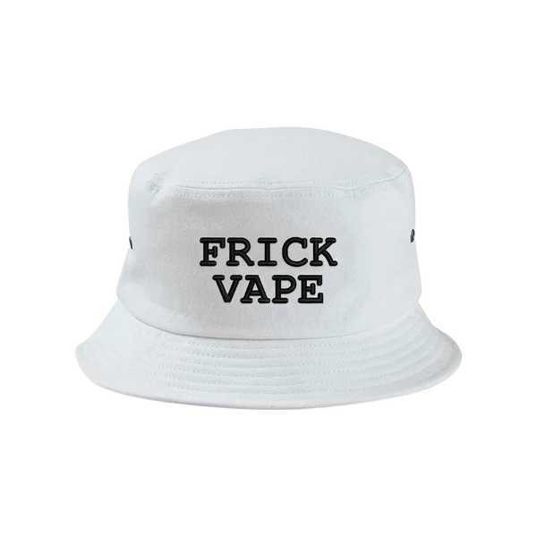 Frick Vape White Embroidered Bucket Hat