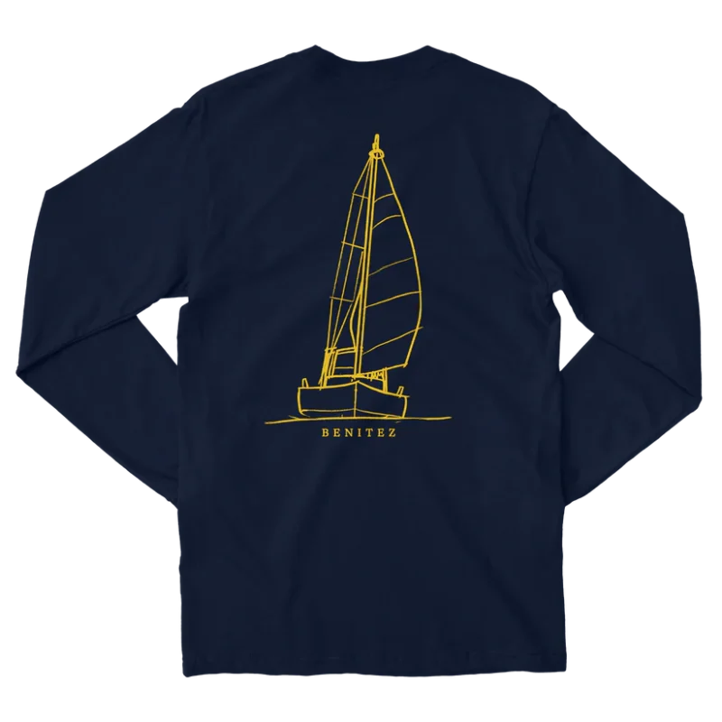 Sailing Navy Long Sleeve BackSide