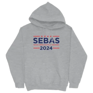 Sebas for President 2024 Grey Hoodie